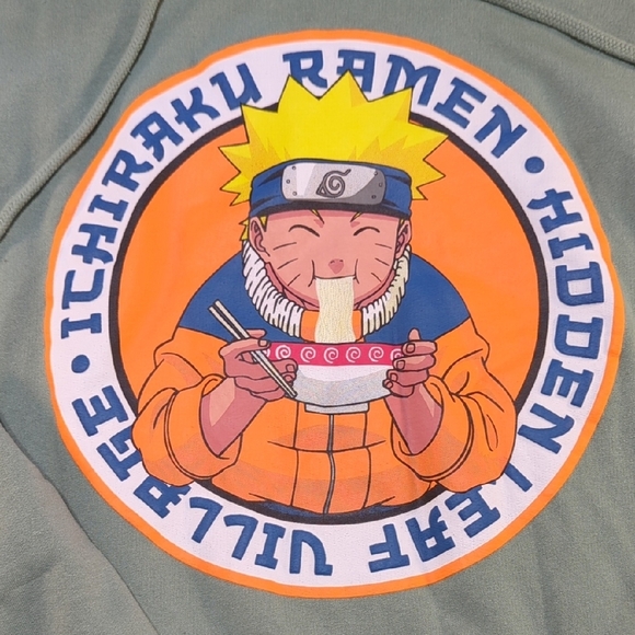 Light GreenLightweight Hoodie with Graphic Accents.... - Picture 2 of 9